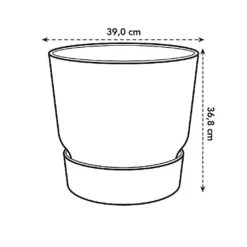 Elho Greenville Round Pot 40cm Living Concrete -Outdoor Garden Care Shop 1112062 4