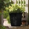 Stewart Garden 40cm Basalt Tall Square Planter - Black