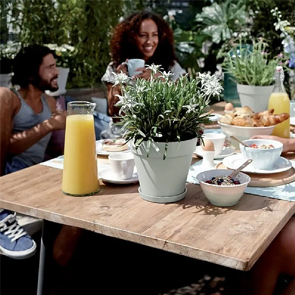 Elho Loft Urban Round Planter 30cm Warm Grey 1 Elho Loft Urban Round Planter 30cm Warm Grey