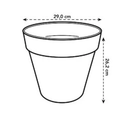 Elho Loft Urban Round Planter 30cm Warm Grey 7 Elho Loft Urban Round Planter 30cm Warm Grey -Outdoor Garden Care Shop 933161 4