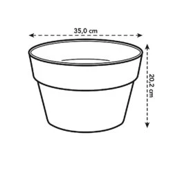 Elho Loft Urban Bowl 35cm Anthricite 7 Elho Loft Urban Bowl 35cm Anthricite -Outdoor Garden Care Shop 933182 4