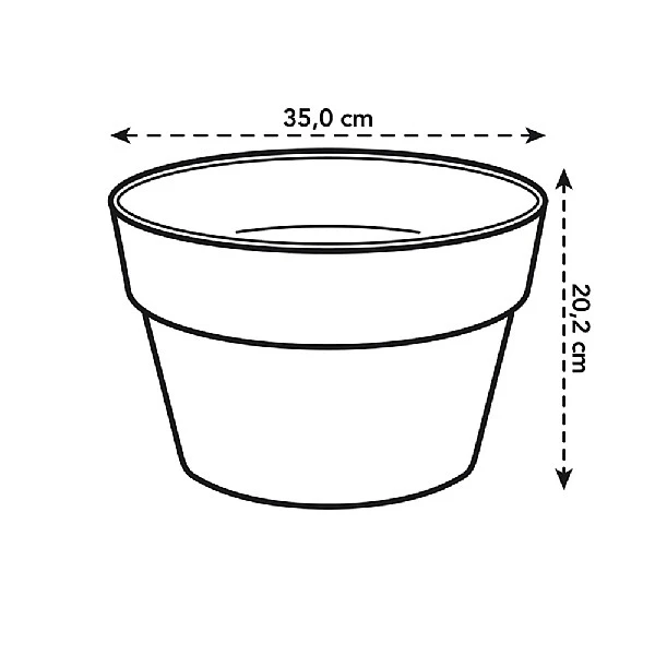 Elho Loft Urban Bowl 35cm Anthricite 4 Elho Loft Urban Bowl 35cm Anthricite - Image 4