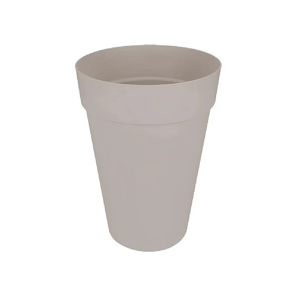 Elho Loft Urban Round High Planter 42cm Warm Grey 3 Elho Loft Urban Round High Planter 42cm Warm Grey - Image 3