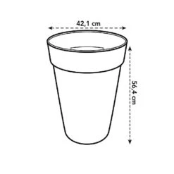 Elho Loft Urban Round High Planter 42cm Warm Grey 7 Elho Loft Urban Round High Planter 42cm Warm Grey -Outdoor Garden Care Shop 933195 4