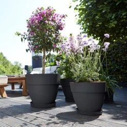 Elho Vibia Campana 35cm Round Planter (Various Colours) 9 Elho Vibia Campana 35cm Round Planter (Various Colours) -Outdoor Garden Care Shop VIBCAMRND35 3